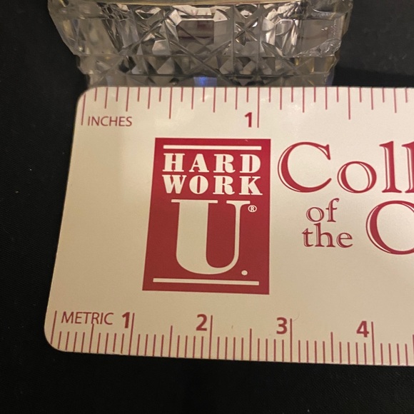 Antique English Silver & Hobnail Cut Crystal Trinket Box - Picture 14 of 16